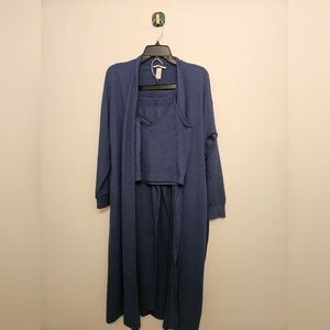 Victoria’s Secret 3-Piece Waffle Lounge Set | Robe, Tank & Pants | Size Small